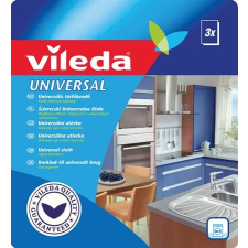 Vileda Törlőkendő, 34x36 cm, 3 db, VILEDA "Universal", fehér-piros takarító és háztartási eszköz