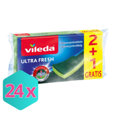 Vileda ULTRA FRESH mosogatószivacs 2+1 db KARTON - 24 db tisztító- és takarítószer, higiénia