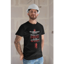  Villanyszerelő óradíjak fekete póló egyedi ajándék