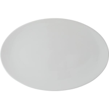 Villeroy & Boch Sekély tányér, Villeroy & Boch Stella 34x23 cm, fehér tányér és evőeszköz