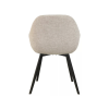  Vinto Brego Étkezőszék Szövet Világos Bézs Fekete Vázzal