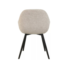  Vinto Brego Étkezőszék Szövet Világos Bézs Fekete Vázzal bútor