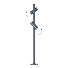 Viokef Aruba sötétszürke LED kültéri állólámpa (VIO-4349500) LED 1 izzós IP65 kültéri világítás