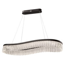 Viokef Crystal fekete-átlátszó kristály függesztett lámpa (VIO-4291700) LED 1 izzós IP20 világítás
