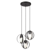 Viokef Malou fekete függesztett lámpa (VIO-4233800) E27 3 izzós IP20