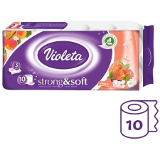 Violeta 3 rétegű WC papír, barack illatú, 10 db higiéniai papíráru