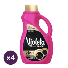 Violeta PROtect black mosógél fekete ruhákhoz, 4x2700 ml (180 mosás) tisztító- és takarítószer, higiénia