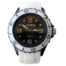  Viper szilikon karóra fehér szíj- fekete számlap karóra