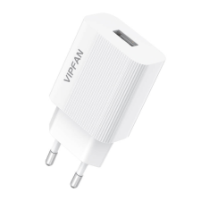 Vipfan E01 fali töltő, 1x USB, 2,4A (fehér) mobiltelefon kellék