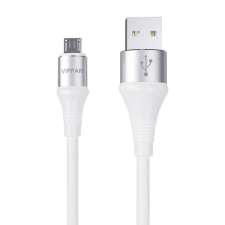 Vipfan USB és Micro USB kábel Vipfan Colorful X09, 3A, 1.2m (fehér) kábel és adapter