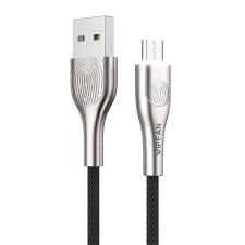 Vipfan USB-Micro USB kábel Vipfan Fingerprint Touch Z04, 3A, 1.2m (fekete) kábel és adapter