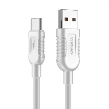 Vipfan X04 USB-A apa - USB-C apa 2.0 Adat és töltő kábel - Fehér (1.2m) kábel és adapter
