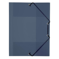 VIQUEL Gumis mappa, 15 mm, PP, A4, VIQUEL &quot;Propyglass&quot;, füstszínű mappa