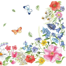 Virág Blossom Border szalvéta 20 db-os 33x33 cm party kellék