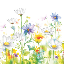  Virág Meadow szalvéta 20 db-os 33x33 cm party kellék
