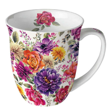  Virág mintás porcelán bögre Anne white bögrék, csészék