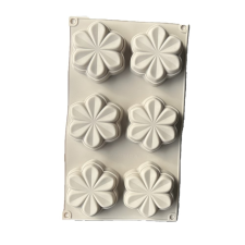  Virág mintás szilikon mousse forma-6 részes sütés és főzés