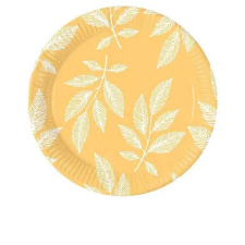 Virág Orange Leaves, Levél papírtányér 8 db-os 23 cm party kellék