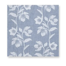 Virág os Turquoise Flowers szalvéta 20 db-os 33x33 cm party kellék