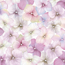 Virág Pink Hydrangea szalvéta 20 db-os 33x33 cm party kellék