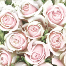 Virág Rózsa Subtle Light Pink szalvéta 20 db-os 33x33 cm party kellék