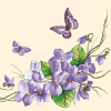 Virág Virág Violet szalvéta 20 db-os 33x33 cm