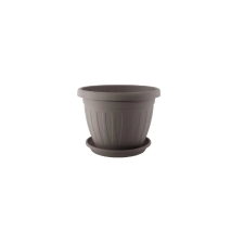  Virágcserép+Alátét Venecia 12cm Mokka kerti tárolás