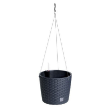 Virágcserép Prosperplast RATO ROUND W 25,6 cm felfüggeszthető, antracit színben kerti tárolás