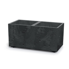 Virágcserép Prosperplast SIERRA CASE beton hatású 77 cm fekete beton kerti tárolás