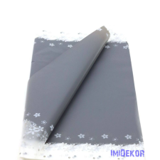  Virágmintás fólia íves kb 58x58 cm 20db/csomag - Grafit dekorációs kellék