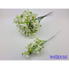Virágos pick 12v. 30cm - Fehér dekorációs kellék