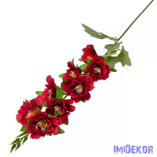  Virágos selyemvirág ág 76cm - Bordó dekorációs kellék