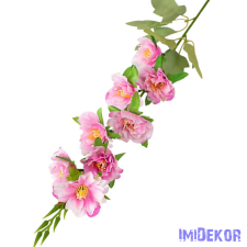  Virágos selyemvirág ág 76cm - Világos rózsaszín dekorációs kellék
