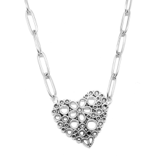  Virágos Szív medál hosszú szemű nyaklánccal nyaklánc