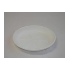 Virágtartó alátét, 32 cm, fehér műanyag (366-1) kerti dekoráció