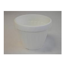  Virágtartó, hordó alakú, 50 cm, fehér műanyag (272) kerti dekoráció