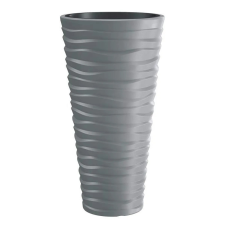  Virágváza magas, Hullámos mintával, szürke, 35 x 61 cm, DPSA350 dekoráció