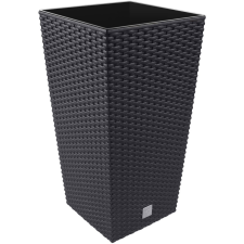 Virágváza rattan 325mm antracit DRTS325 dekoráció