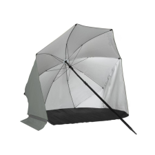 VirtuFit Nagyméretű strand napernyő szélvédővel - 180cm - szürke kerti bútor