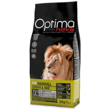 Visán Optimanova Cat Hairball Chicken &amp; Rice 2 kg macskaeledel