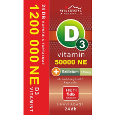  Vita Crystal D3-vitamin 50 000NE heti 1 kapszula 163 mg Szilícium 6 hónapos kiszerelés vitamin és táplálékkiegészítő