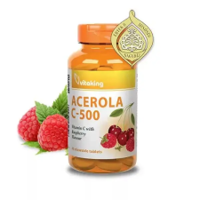 VitaKing Acerola C-vitamin 500 mg (Málna) 40 db rágótabletta vitamin és táplálékkiegészítő