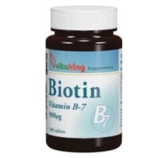 Vitaking Kft. VITAKING BIOTIN TABLETTA 100 DB vitamin és táplálékkiegészítő