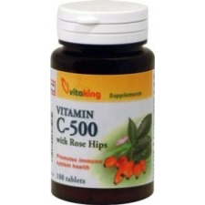 Vitaking Kft. Vitaking C-500 Csipkebogyóval (100) tabletta vitamin és táplálékkiegészítő