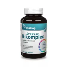 VitaKing Stressz B-komplex aktiv B12 vitaminnal és foláttal 120 vegán tabletta vitamin és táplálékkiegészítő