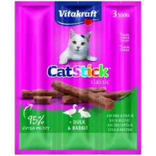 Vitakraft Cat Stick Jutalomfalat Mini Nyúl &amp; Kacsa 3x6g jutalomfalat macskáknak