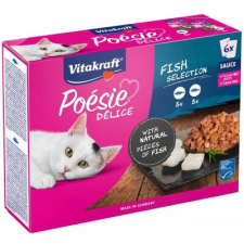 Vitakraft Poésie Délice Sauce Fish Selection - nedvestáp (halas) macskák részére (6x85g) macskaeledel