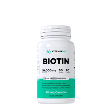 VITAMIN360 Biotin 10000 mcg (60 Veg Kapszula) vitamin és táplálékkiegészítő