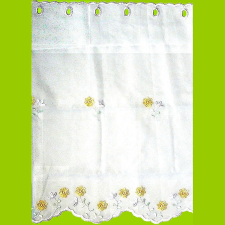 Vitrage Virág mintás hímzett vitrázsfüggöny anyag, 60 cm magas - maradék darab: 1,4m lakástextília