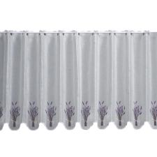  Vitrázsfüggöny V597 60 cm magas levendulamintás méteráru lakástextília